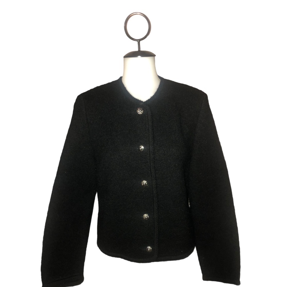 🧡 100% wool black button up sweater